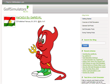 Tablet Screenshot of blog.golfsimulators.com